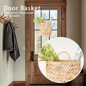 Floramill Rustic entryway basket natural tones enhances cozy interior