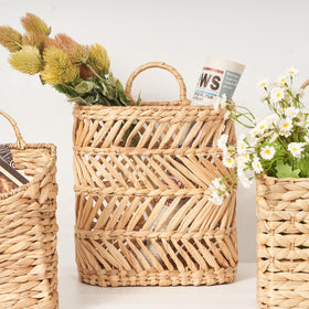 Floramill Water Hyacinth Basket handwoven eco-friendly material showcased