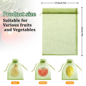 FloraSea drawstring mesh covers offer easy installation on peaches