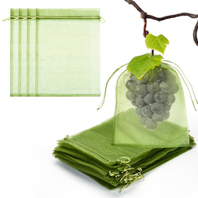 FloraSea fruit protection bag closeup showing durable mesh protecting fruit from pests.