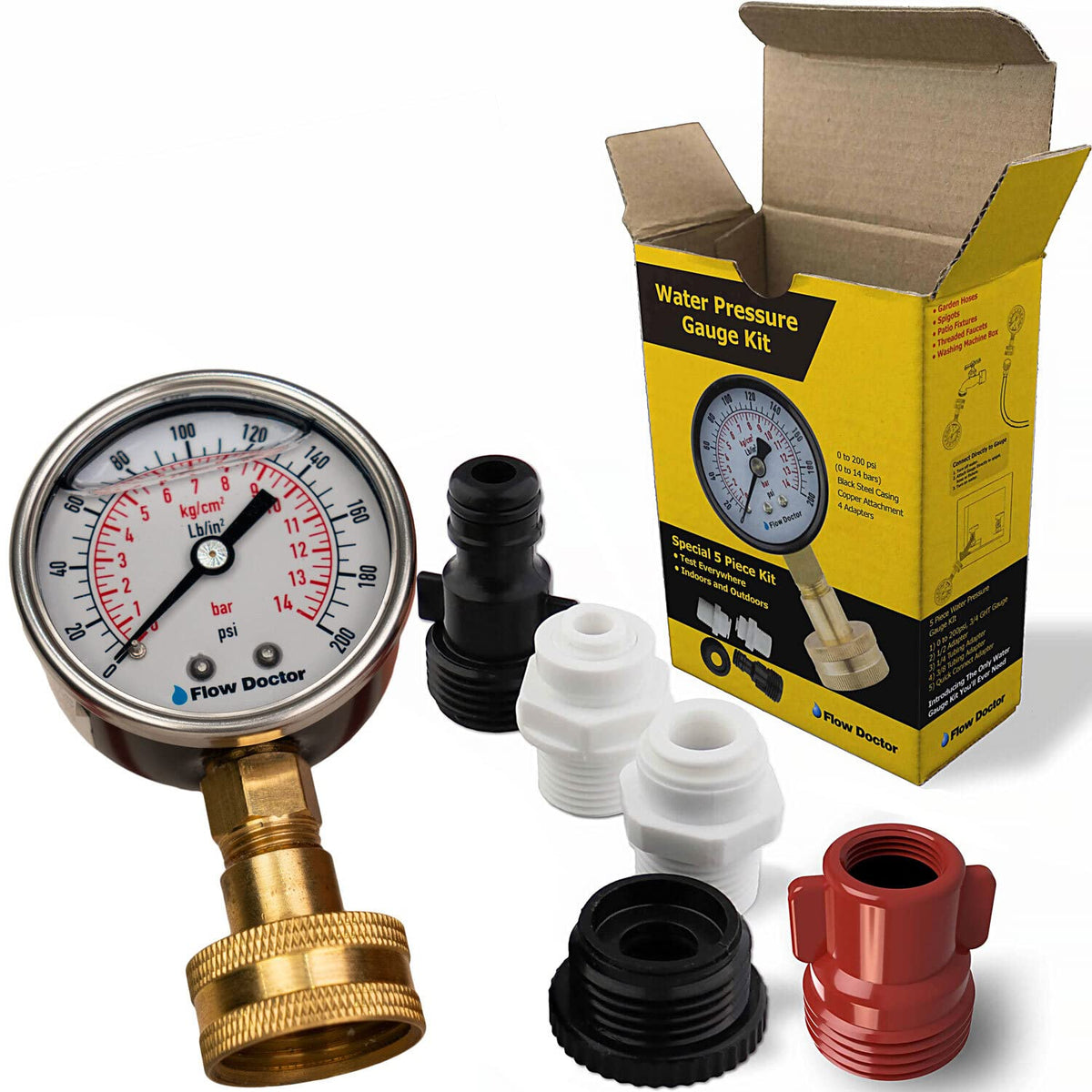 Flow Doctor quick-connect adapter showing easy connection to hoses and sprinklers.