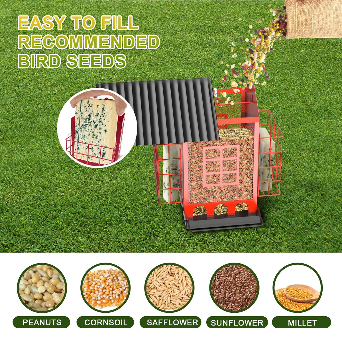 FlowaFoli removable roof allows easy refilling and cleaning.