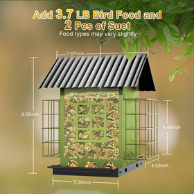 FlowaFoli sturdy, weatherproof feeder supports year-round use.