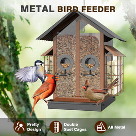 FlowaFoli bird feeder with waterproof paint for durable outdoor use