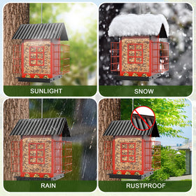 FlowaFoli weatherproof roof protects seeds from rain and wind.