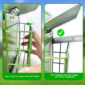 FlowaFoli double suet cages support a variety of visiting birds.