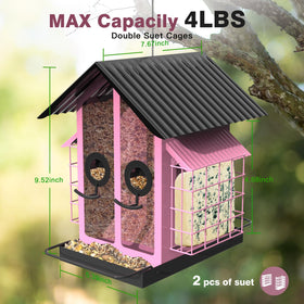 FlowaFoli durable outdoor bird feeder complements garden aesthetics while withstanding weather