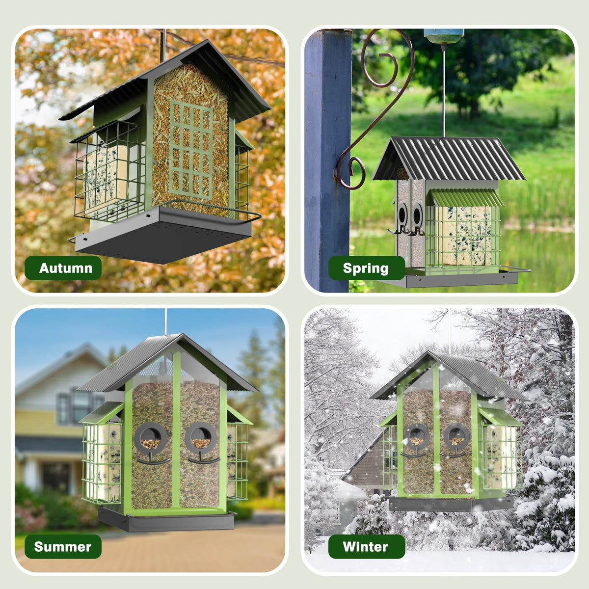 FlowaFoli transparent seed panel lets you monitor levels easily.