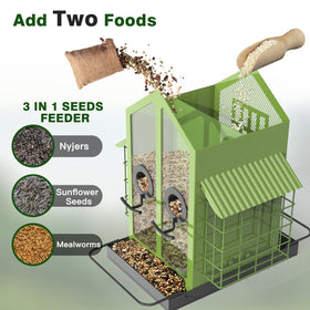 FlowaFoli weatherproof roof keeps seeds dry in rain and wind.