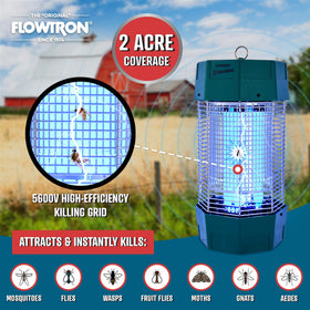 Flowtron 5600V kill grid ready to zap flying pests quickly