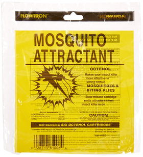 Flowtron MA-1000 octenol attractant cartridges pack-6 shown for outdoor mosquito control.