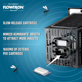 Flowtron MA-1000 octenol cartridge dispensing outdoors.