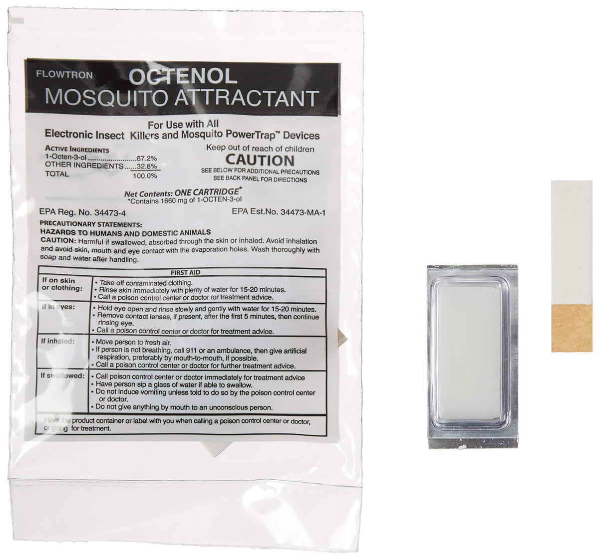 Flowtron octenol cartridges in use to boost bug zapper effectiveness outdoors.