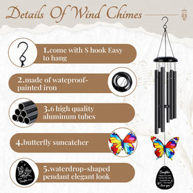 Flpoxzd chime hung near a window or doorway for daily loving reminders.