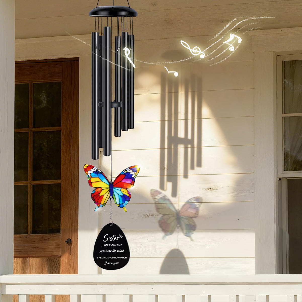 Flpoxzd wind chime suitable for indoor or outdoor use, versatile gift idea.