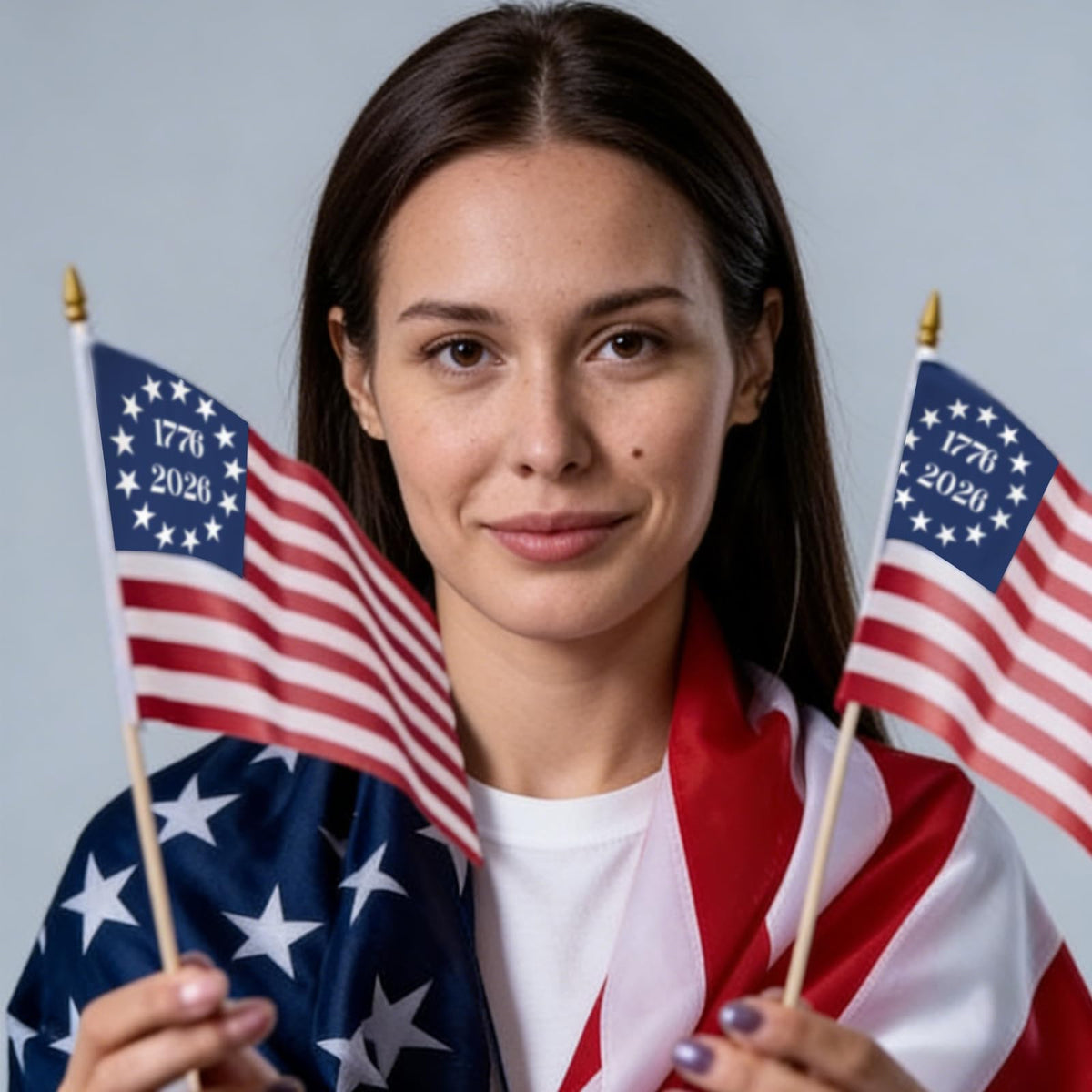 FLUUZE 12-pack handheld flags ideal for parades, classrooms, offices
