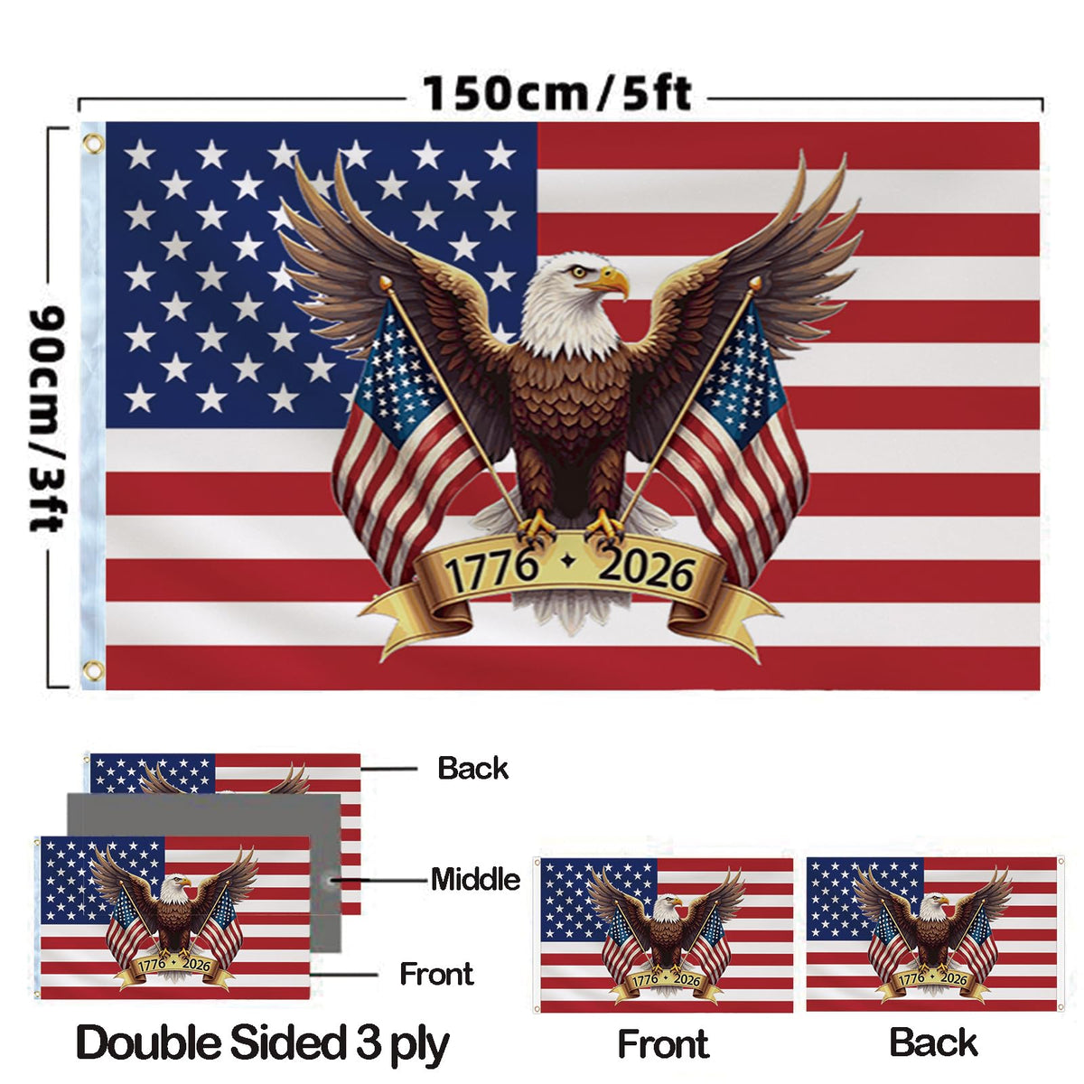 FLUUZE American flag on a flagpole shows vivid color.