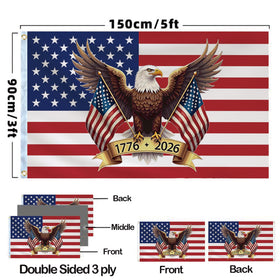 FLUUZE American flag on a flagpole shows vivid color.