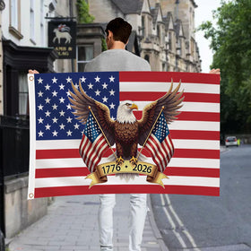 Versatile FLUUZE flag for holidays, parades, and office displays.