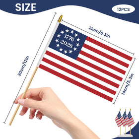 FLUUZE USA flag 1776-2026 closeup showing durable polyester and print