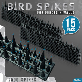 Fly-Bye spikes installed on walls deter seagulls and cats.