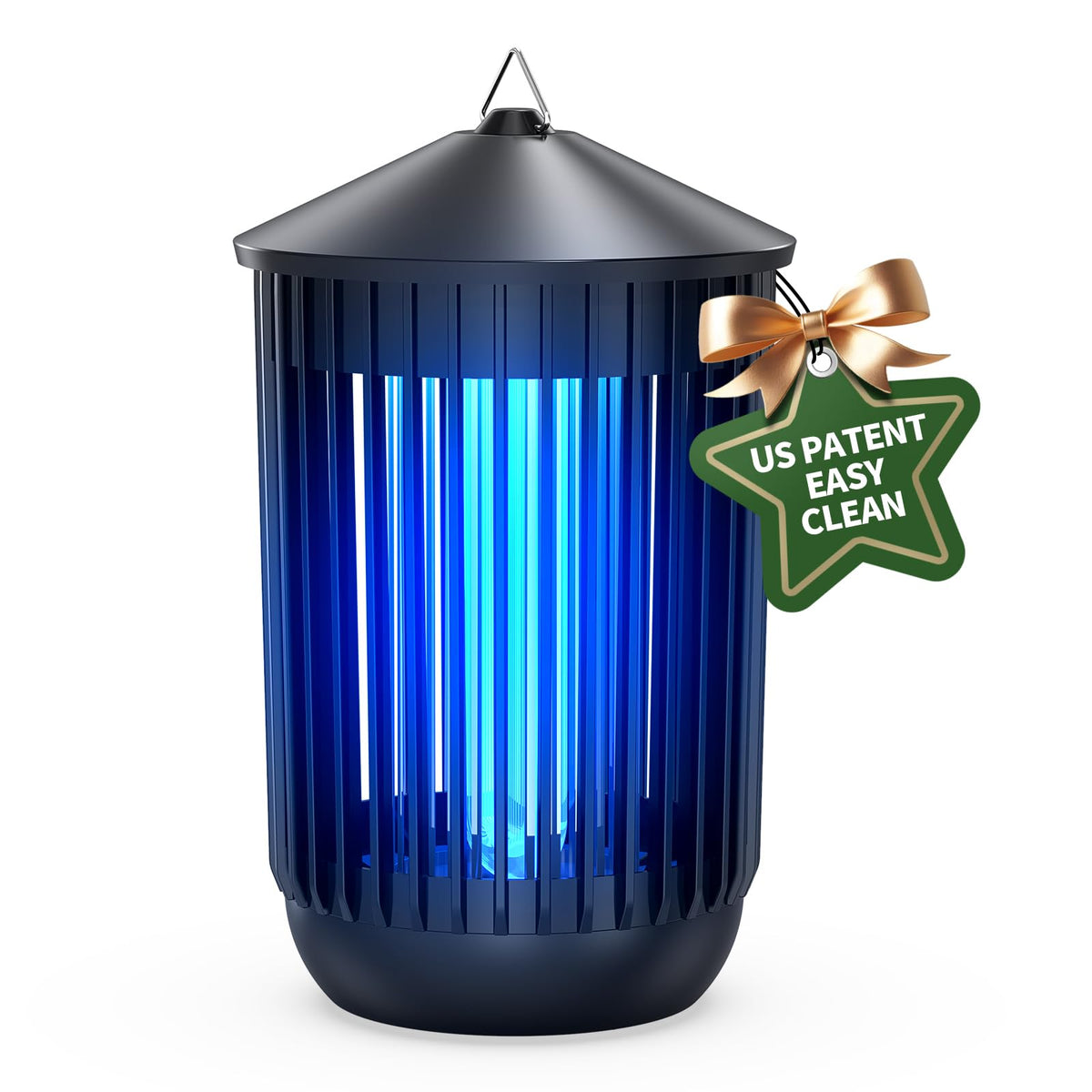 Flyghost Bug Zapper 20W UV light attracts insects for bite-free evenings.