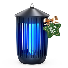 Flyghost Bug Zapper 20W UV light attracts insects for bite-free evenings.