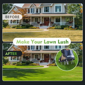Flying Ideas Aerator Shoes pre-assembled for immediate use in lawn care
