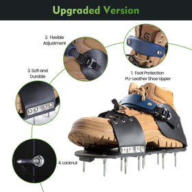 Flying Ideas Aerator Shoes sole shot with sturdy spikes for lawn aeration