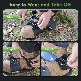 Flying Ideas Aerator Shoes usage in garden or courtyard offering hands-free aeration