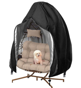 Flymei Patio Egg Chair Cover waterproof 91x80 protects double chairs from rain and dust.