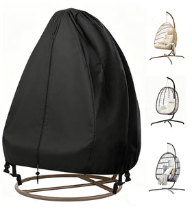 Flymei Patio Egg Chair Cover protects wicker chairs with a waterproof outer layer.