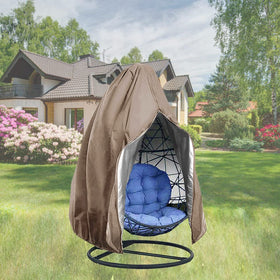 FLYMEI patio egg chair cover with zipper protects from rain and dust.