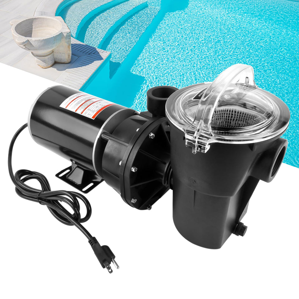 Flynsu replacement pool pump front view showing compact design for easy installation