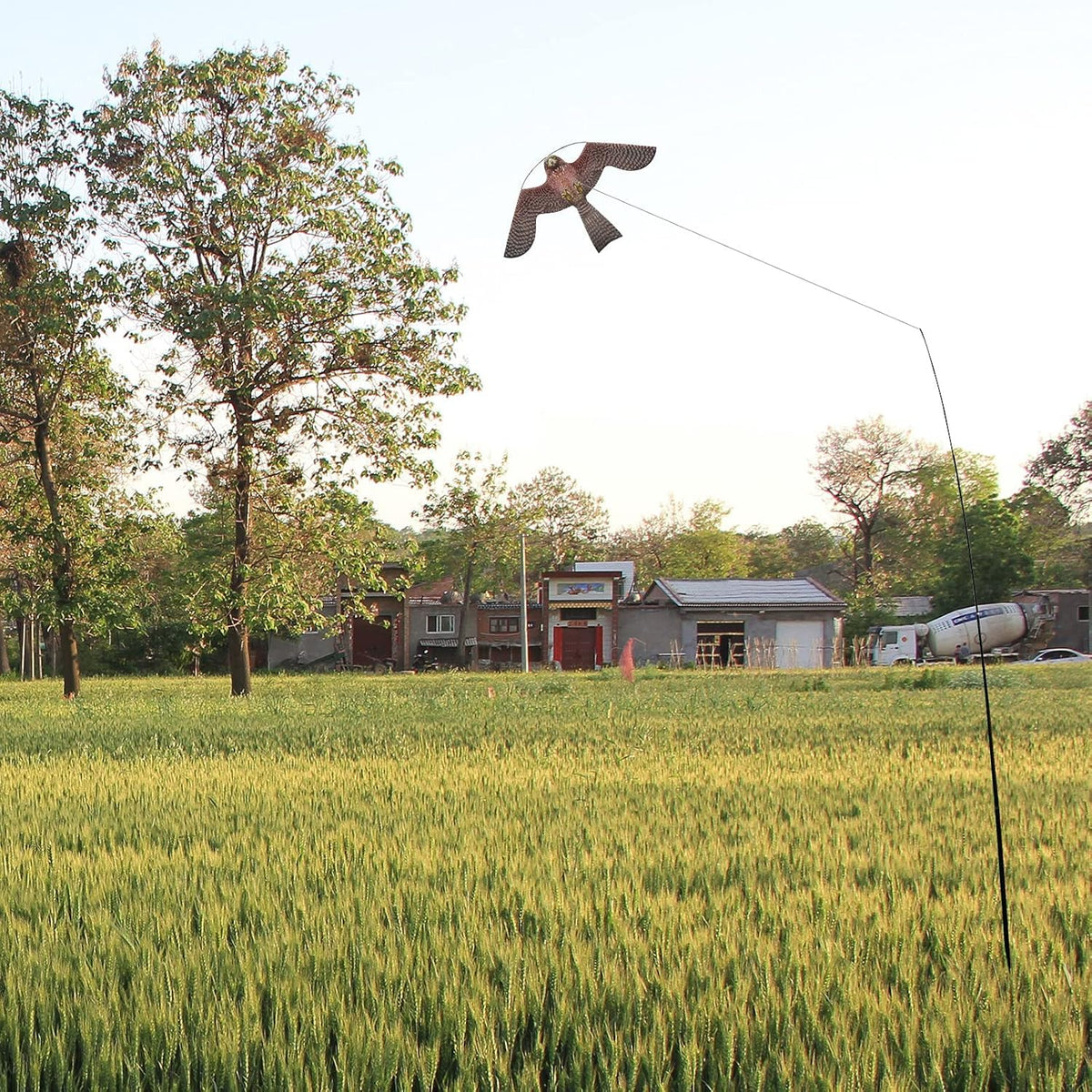Flyonte Bird Hawk Kite protects 200-500sqm of farmland or garden.