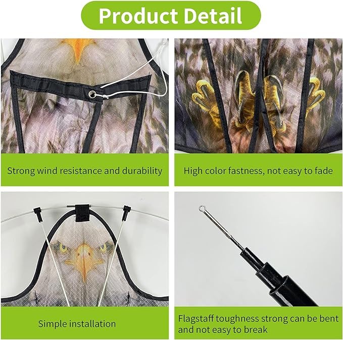 Flyonte Bird Scarer Kite durable laser-cut design for long-term use.