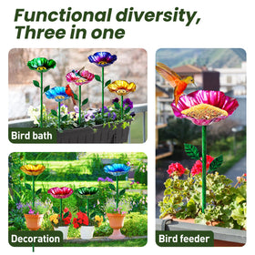 FLYVOLE easy-assembly bird bath installs in seconds without tools.