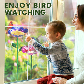 FLYVOLE flower-shaped bird bath enhances yard decor and natural bird gathering.