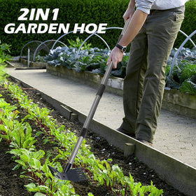 FmnyYaid multi-use garden tool tackles weeds and soil tasks.