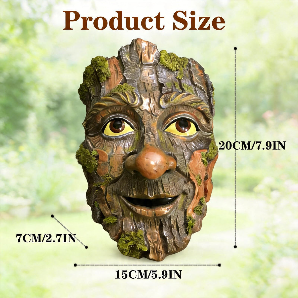 FmnyYaid old man tree face garden decor brightens patios and yards.