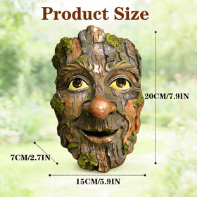 FmnyYaid old man tree face garden decor brightens patios and yards.