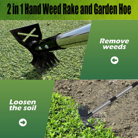 FmnyYaid six-tine deep-weed puller uproots deep roots with precision.