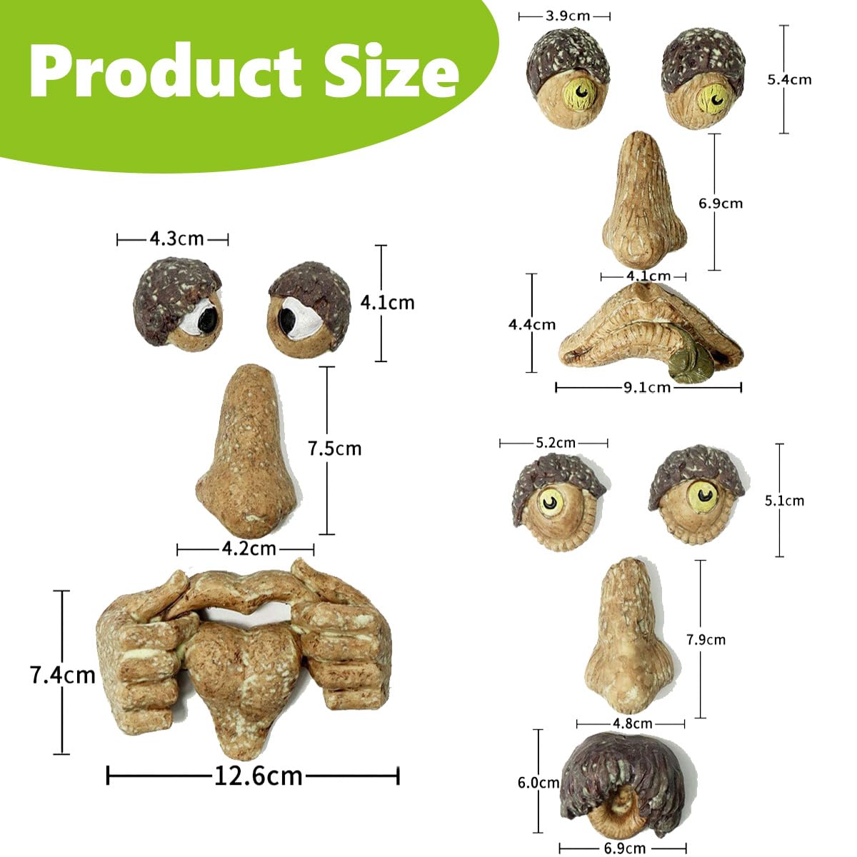 FmnyYaid Tree Faces Decor Outdoor versatile yard art for gardens or fences.
