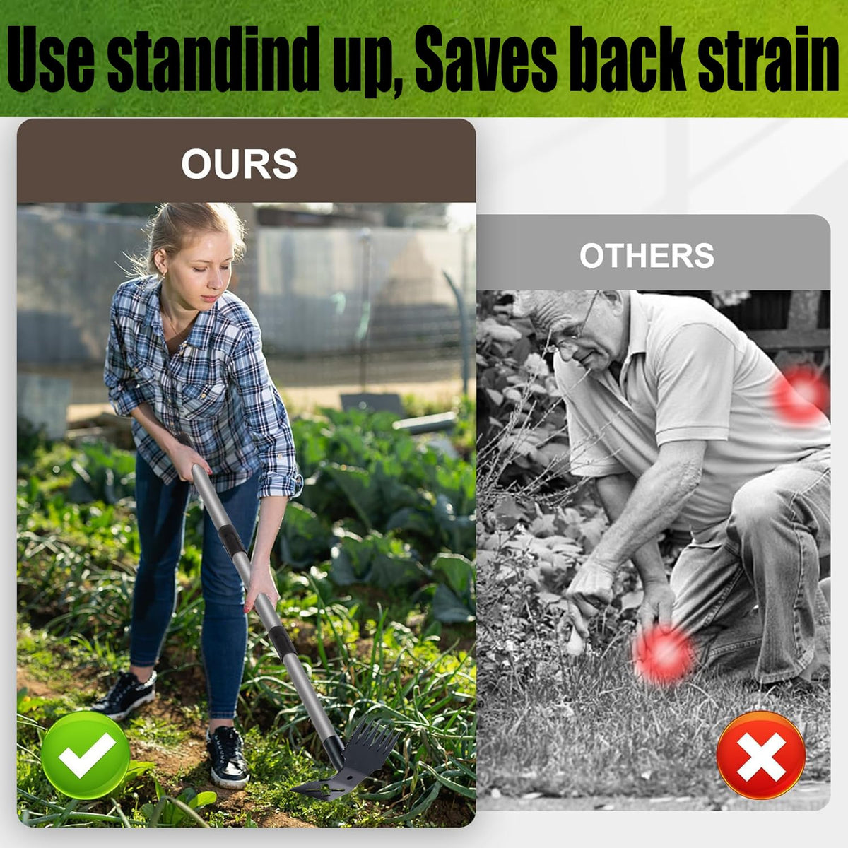 FmnyYaid wide-area weed removal edge for fast surface clearing.