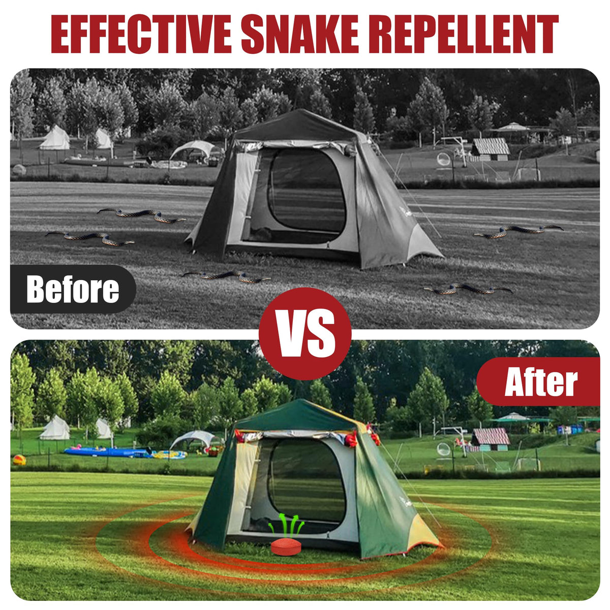Fnaialonj Snake Repellent Ball marks yard boundary with long-lasting coverage