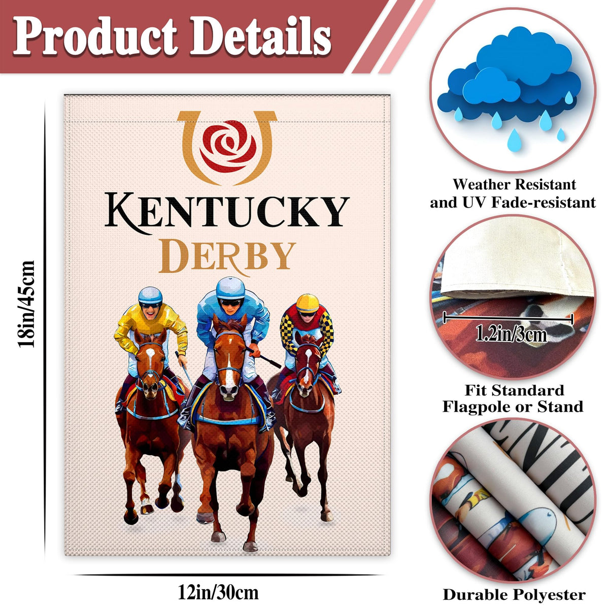 Fnaners 3-layer fabric flag stays bright with durable printing.