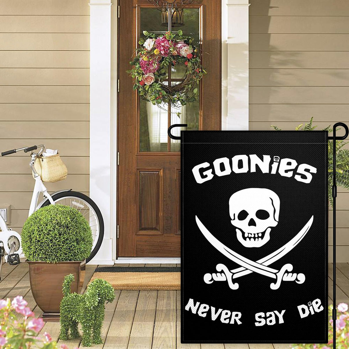 Fnaners pirate skull flag close-up vivid jolly roger print for outdoor decor
