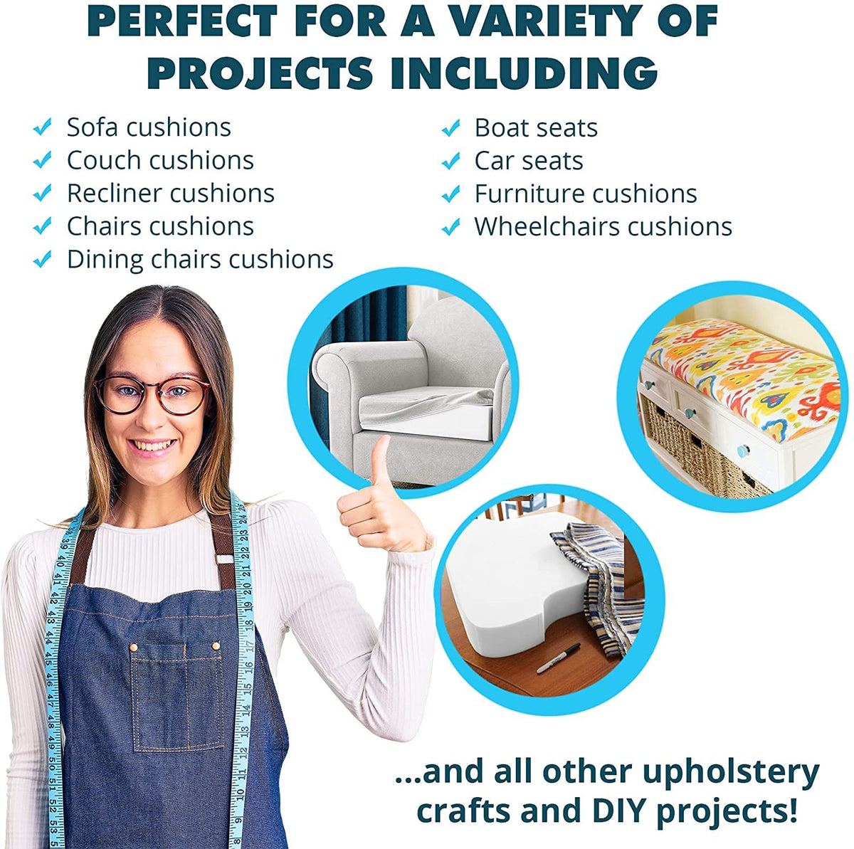 Foamma patio seat cushion core enhances durability for everyday outdoor use.