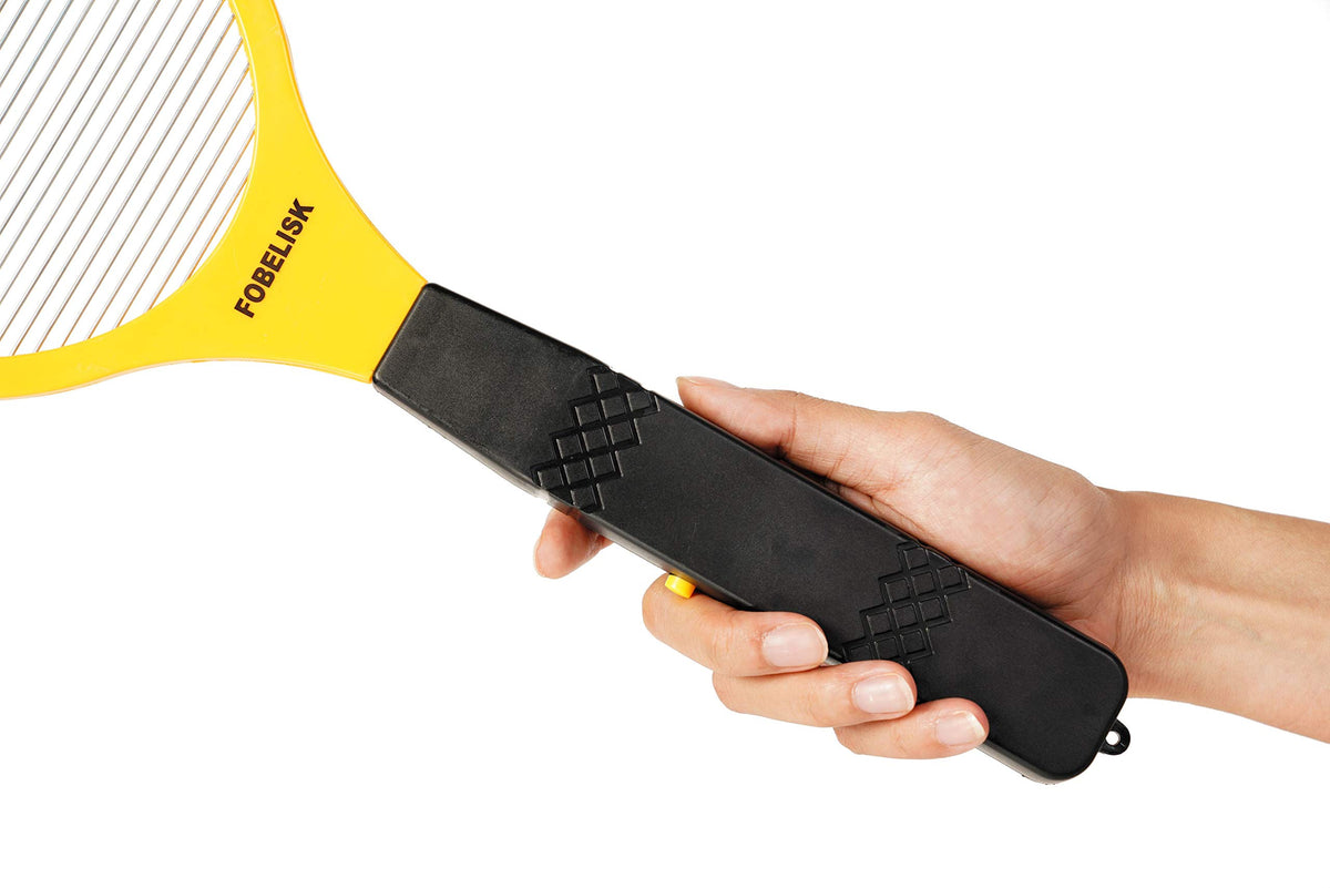 FOBELISK Bug Zapper handheld operation ready for quick strikes.