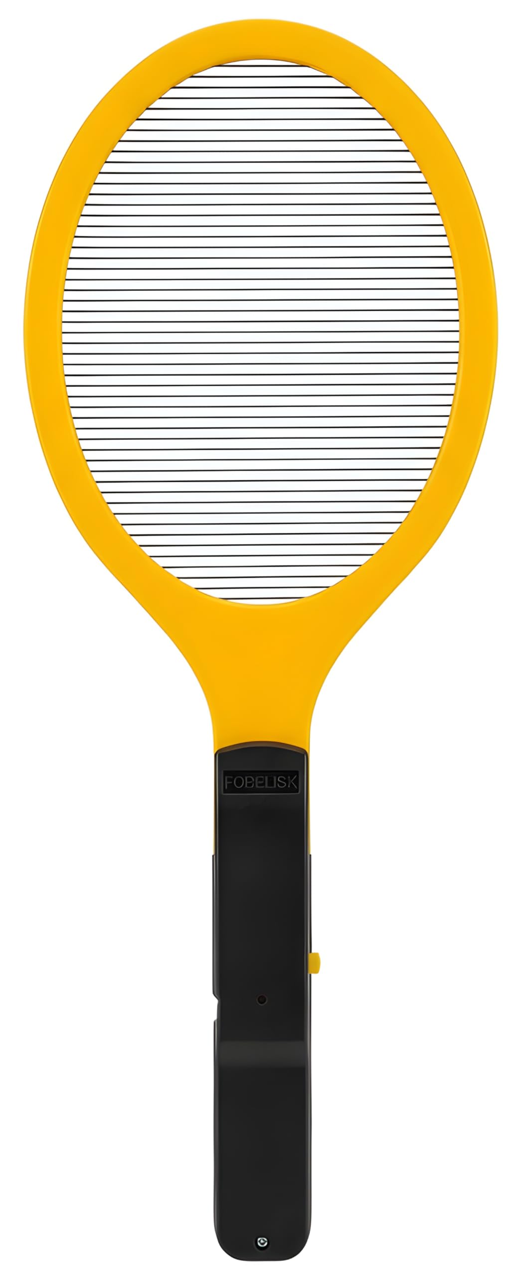 FOBELISK electric fly swatter held in hand for quick indoor zap
